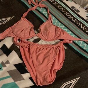 Shimmering Pink Bikini Set